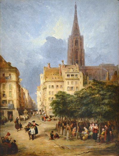View of Gutenberg Square in Strasbourg by George Jones
